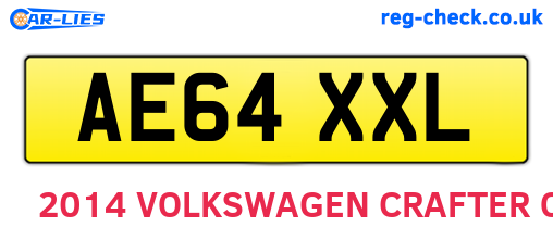 AE64XXL are the vehicle registration plates.