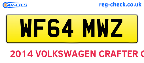 WF64MWZ are the vehicle registration plates.