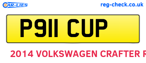 P911CUP are the vehicle registration plates.