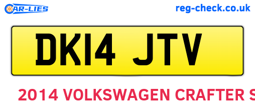 DK14JTV are the vehicle registration plates.