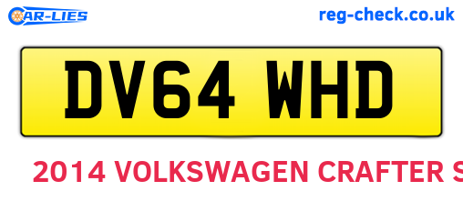 DV64WHD are the vehicle registration plates.