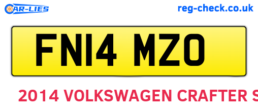FN14MZO are the vehicle registration plates.