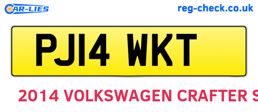 PJ14WKT are the vehicle registration plates.