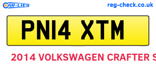 PN14XTM are the vehicle registration plates.