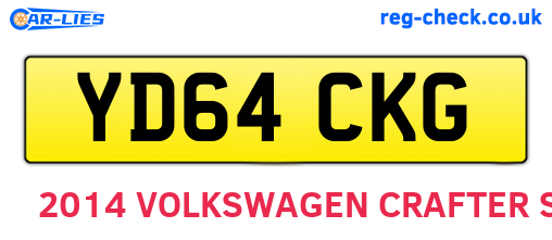 YD64CKG are the vehicle registration plates.