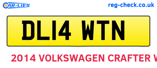 DL14WTN are the vehicle registration plates.