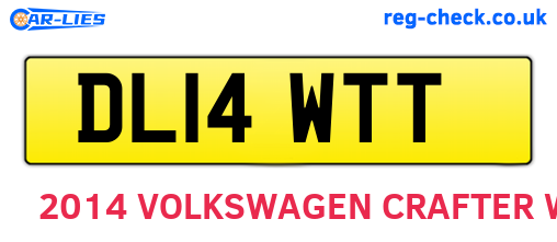DL14WTT are the vehicle registration plates.