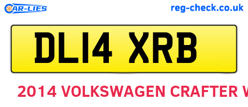 DL14XRB are the vehicle registration plates.