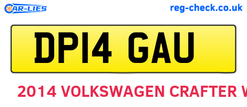 DP14GAU are the vehicle registration plates.