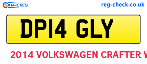 DP14GLY are the vehicle registration plates.