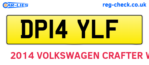 DP14YLF are the vehicle registration plates.