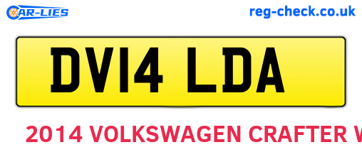 DV14LDA are the vehicle registration plates.