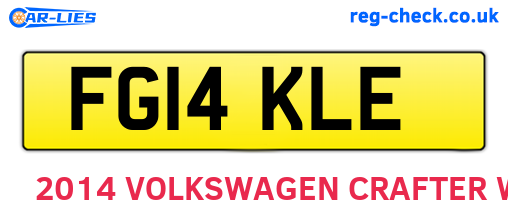 FG14KLE are the vehicle registration plates.
