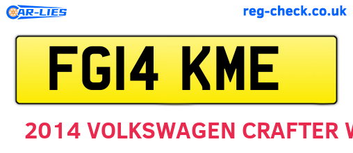 FG14KME are the vehicle registration plates.