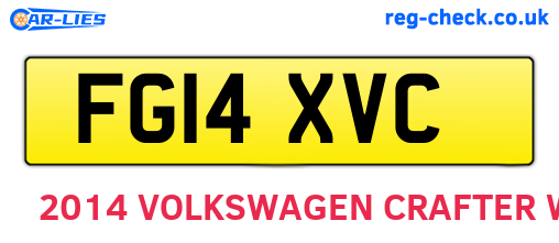 FG14XVC are the vehicle registration plates.