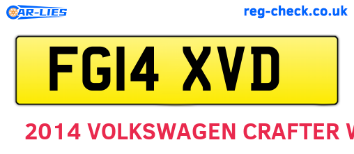 FG14XVD are the vehicle registration plates.