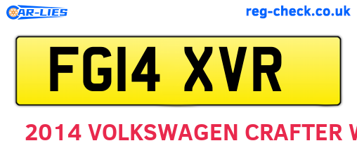 FG14XVR are the vehicle registration plates.