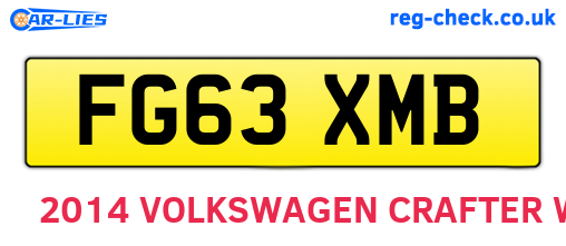 FG63XMB are the vehicle registration plates.