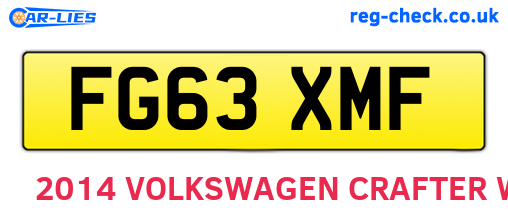 FG63XMF are the vehicle registration plates.