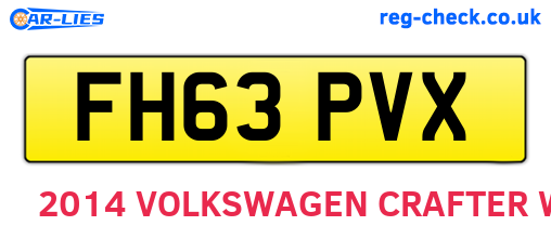 FH63PVX are the vehicle registration plates.