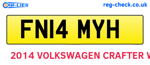 FN14MYH are the vehicle registration plates.
