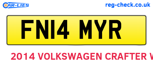 FN14MYR are the vehicle registration plates.