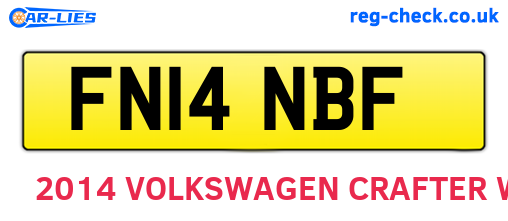 FN14NBF are the vehicle registration plates.