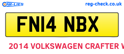FN14NBX are the vehicle registration plates.