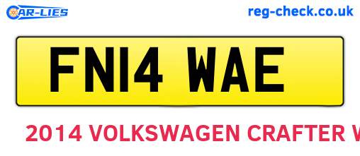 FN14WAE are the vehicle registration plates.