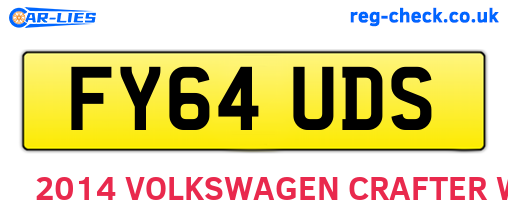 FY64UDS are the vehicle registration plates.