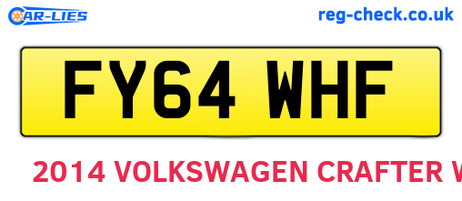 FY64WHF are the vehicle registration plates.