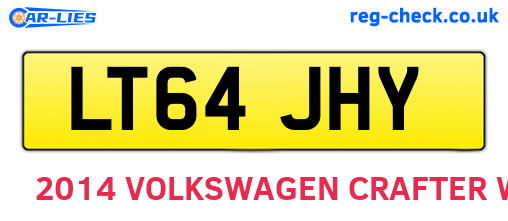 LT64JHY are the vehicle registration plates.