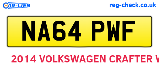 NA64PWF are the vehicle registration plates.