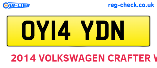 OY14YDN are the vehicle registration plates.