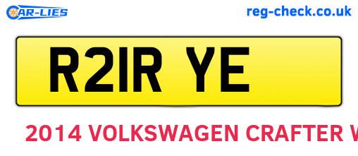 R21RYE are the vehicle registration plates.