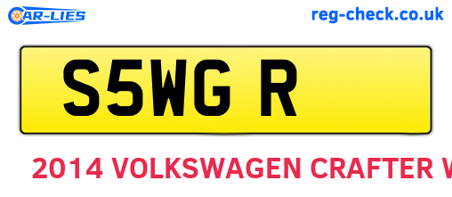S5WGR are the vehicle registration plates.