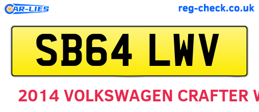 SB64LWV are the vehicle registration plates.