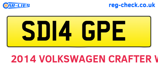 SD14GPE are the vehicle registration plates.