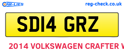 SD14GRZ are the vehicle registration plates.