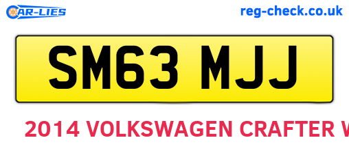 SM63MJJ are the vehicle registration plates.