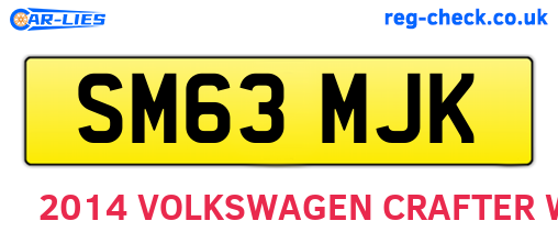 SM63MJK are the vehicle registration plates.