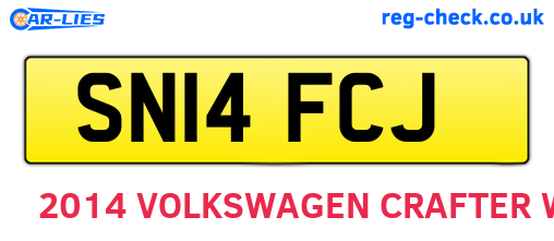 SN14FCJ are the vehicle registration plates.