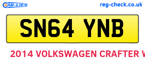 SN64YNB are the vehicle registration plates.
