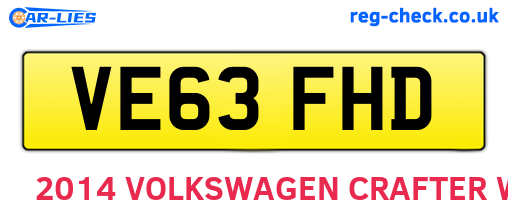 VE63FHD are the vehicle registration plates.