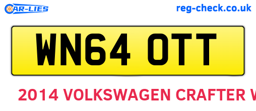 WN64OTT are the vehicle registration plates.