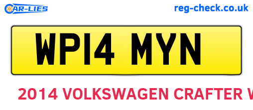 WP14MYN are the vehicle registration plates.
