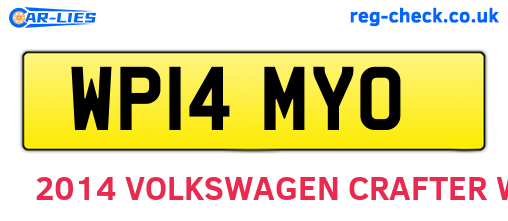 WP14MYO are the vehicle registration plates.