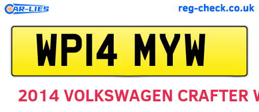 WP14MYW are the vehicle registration plates.