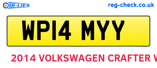 WP14MYY are the vehicle registration plates.
