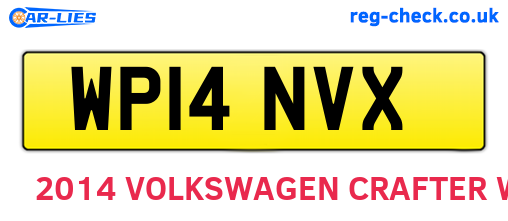 WP14NVX are the vehicle registration plates.